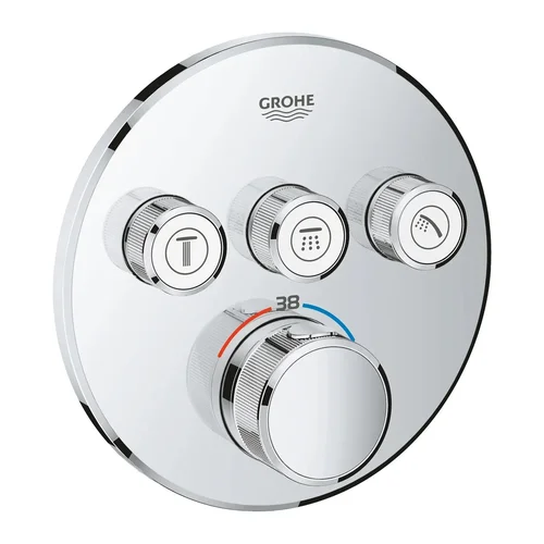 Grohe Grohtherm SmartControl 3 išėjimų potinkinis termostatinis maišytuvas chromo spalvos image 1