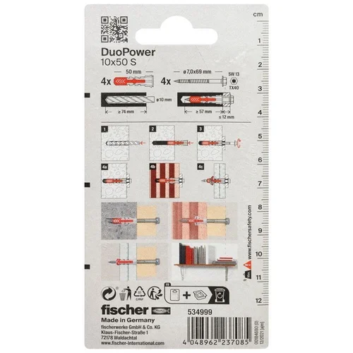 Fischer DuoPower kaištis 10x50 mm image 3