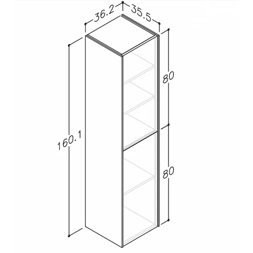 Ūkinė spintelė 35 cm Kame D-line TU/35-2/D6-DL image 2