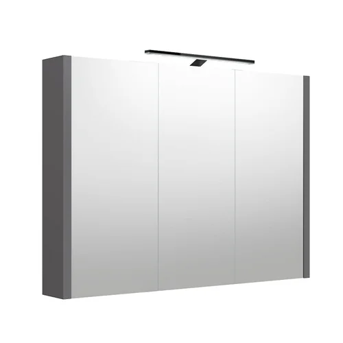 Raguvos Baldai Veidrodinė spintelė 100 cm pilka matinė 2003705 image 1