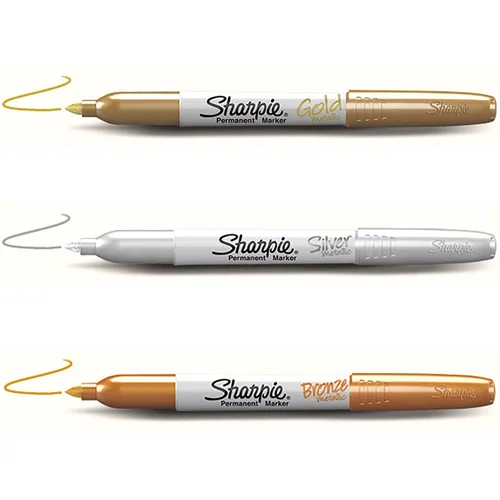 Sharpie METALLIC markeriai, 1 mm, auksinė/sidabrinė/bronzinė image 1