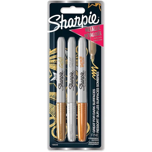 Sharpie METALLIC markeriai, 1 mm, auksinė/sidabrinė/bronzinė image 2