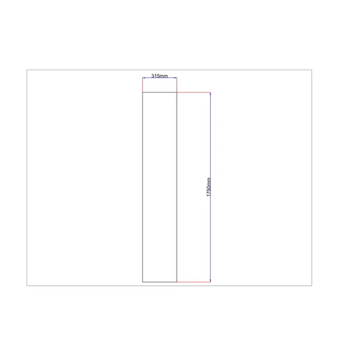 Dušo kabinos šoninis stiklas tiesus 315x1750 mm skaidrus image 1