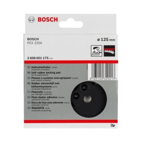 Guminis šlifavimo diskas Bosch, 125mm, PEX 220 A, 2608601175 image 2