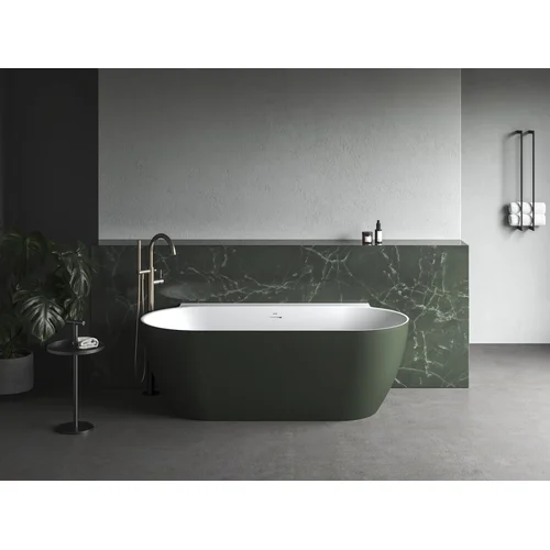 Vonia Freedom Wall II Tec 170x87, Grey Green/Balta, sifono dangtelis baltos spalvos, laisvai pastatoma image 1