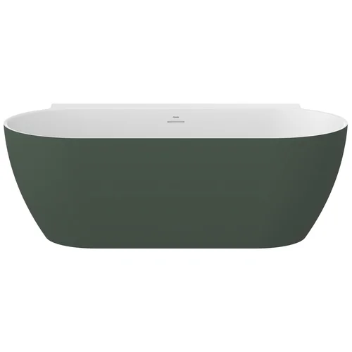 Vonia Freedom Wall II Tec 170x87, Grey Green/Balta, sifono dangtelis baltos spalvos, laisvai pastatoma image 2