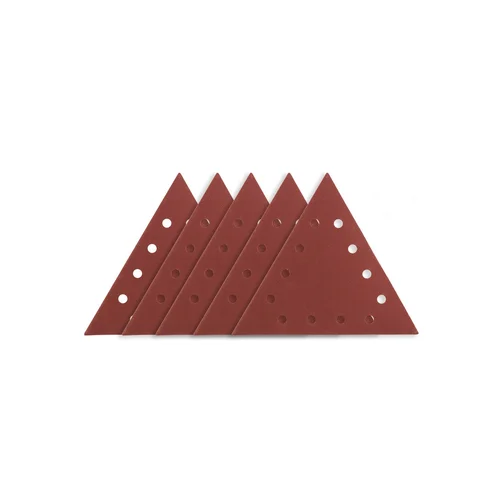 GRAPHITE Velcro šlifavimo popierius K180 trikampis, 12 skylių, 5 vnt image 1