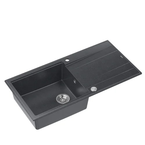 Quadron EVAN 146 XL HCQE10050U8_BS_P2O, 1000x500x210 mm, Juodas deimantas/plienas image 2