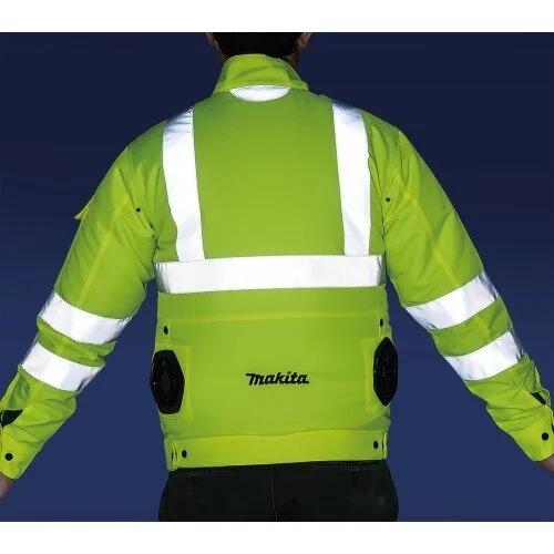 Makita DFJ214ZS Akumuliatorinė ventiliuojama signalinė striukė, S dydis image 3