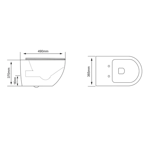 FOCUS NERO 391C RIMLESS pakabinamas klozetas image 2