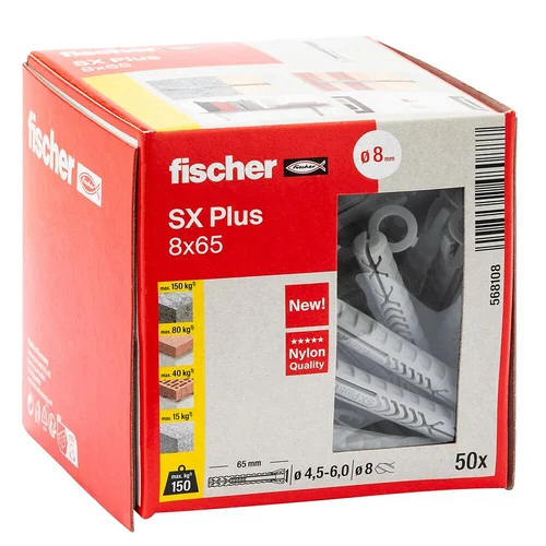 Fischer SX Plus universalus prailgintas kaištis 8×65 mm image 2
