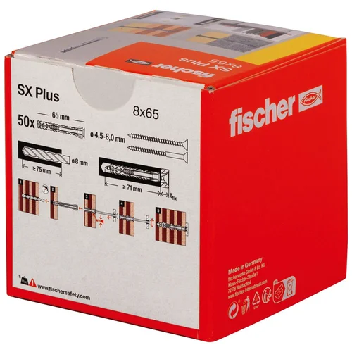 Fischer SX Plus universalus prailgintas kaištis 8×65 mm image 3
