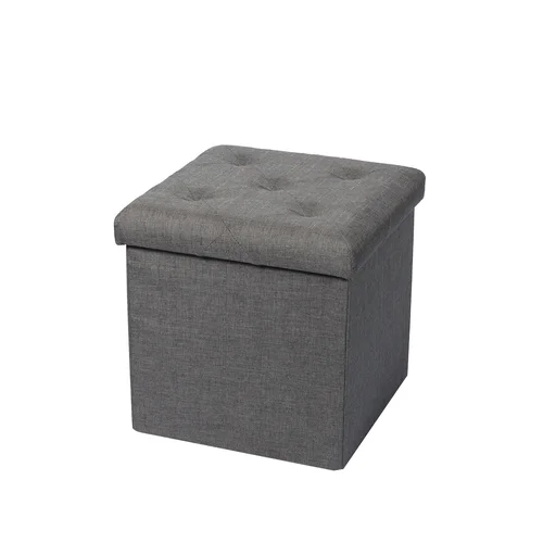 Domoletti XYF15447BE pufas, 38x38x37.5 cm, Pilka image 2