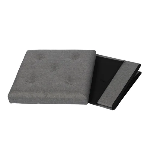 Domoletti XYF15447BE pufas, 38x38x37.5 cm, Pilka image 3