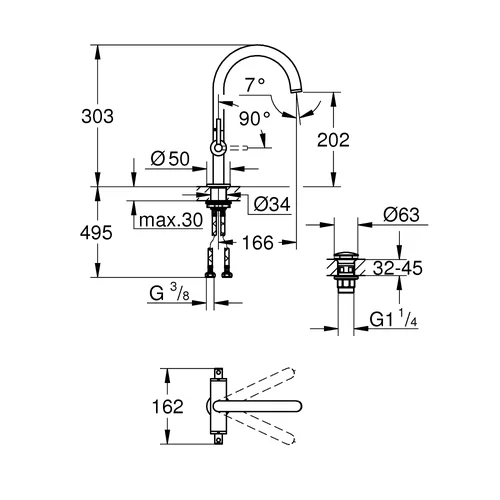 Grohe ATRIO 21022AL3, šlifuota grafito spalva image 2
