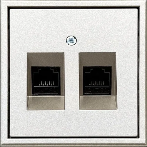 Liregus MODERN IKL-002-01.M/CH, 2vt., Šampano spalvos kompiuterio lizdas image 2