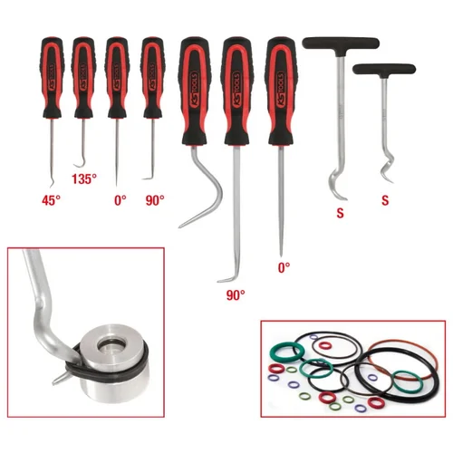 KS Tools Kablių ir smaigų komplektas 9vnt image 3