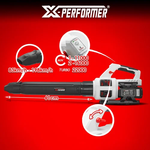 X-PERFORMER XPSE40LIBL-2B Akumuliatorinis lapų pūstuvas image 2