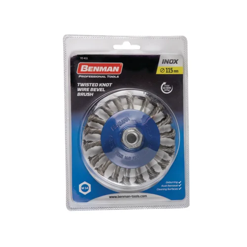 Kūginis šlifavimo šepetys BENMAN M14 Inox 72411, 115mm image 2