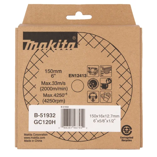 Makita B-51932 galandimo diskas, 150x16x12,7 mm GC120 image 3