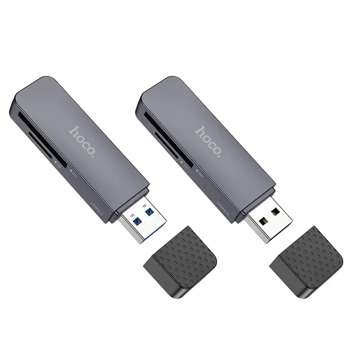 Hoco HB45 2-in-1 USB3.0 pilkas atminties kortelių skaitytuvas image 2