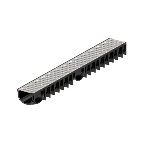 Aco Easyline Drenažo latakas su cinko plieno grotelėmis, A15, 1 m image 1