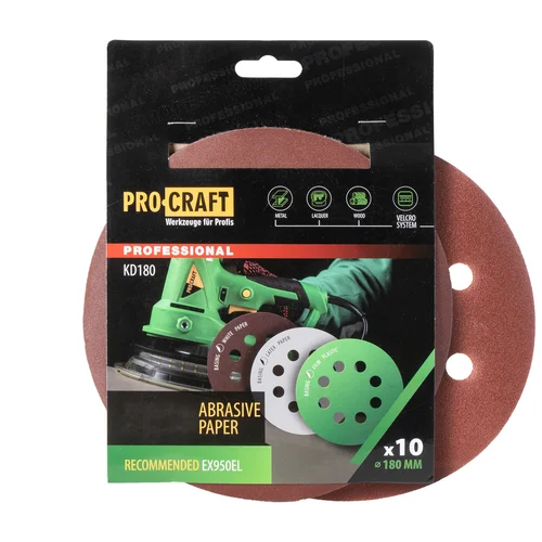 ProCraft KD180.180 šlifavimo popierius (10 vnt.) image 2