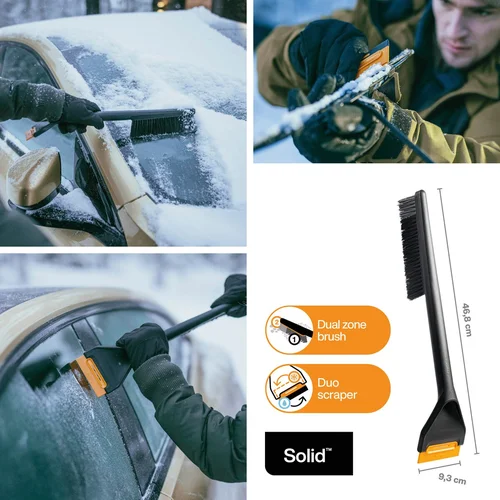 Solid automobiliė sniego valymo šluotelė ir ledo grandiklis image 3