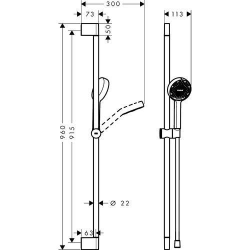 Hansgrohe Activera Select S dušo komplektas 28865000 image 2