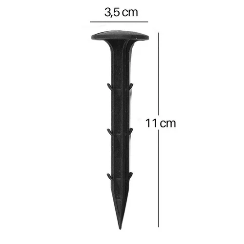 Plastikiniai smeigtukai, juodi, 11 cm ilgio, 3,5 cm pločio image 3