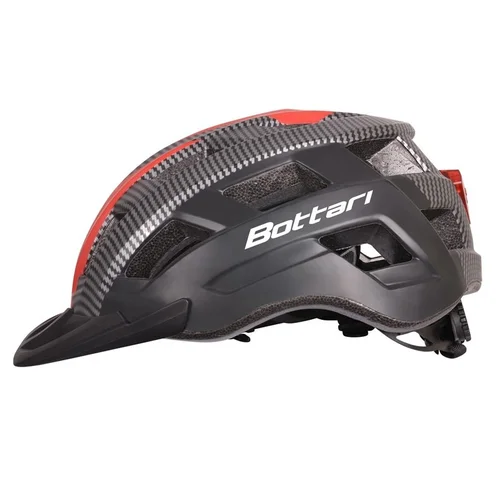 Bottari Dviratininkų šalmas 94004RB, Juoda/Raudona, L/XL image 1