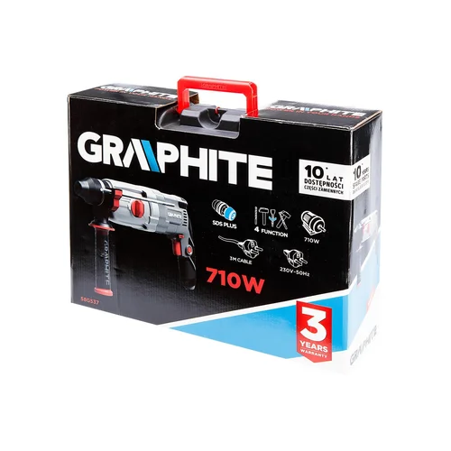 Perforatorius GRAPHITE 58G537 SDS+ 710W lagamine image 2