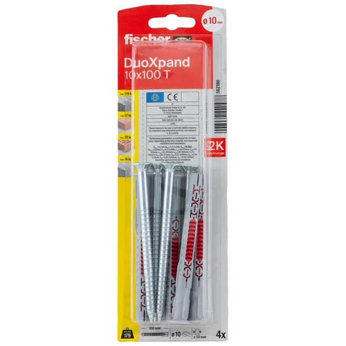 Fischer DuoXpand kaištis su varžtu 10x100 T, 4 vnt. image 2