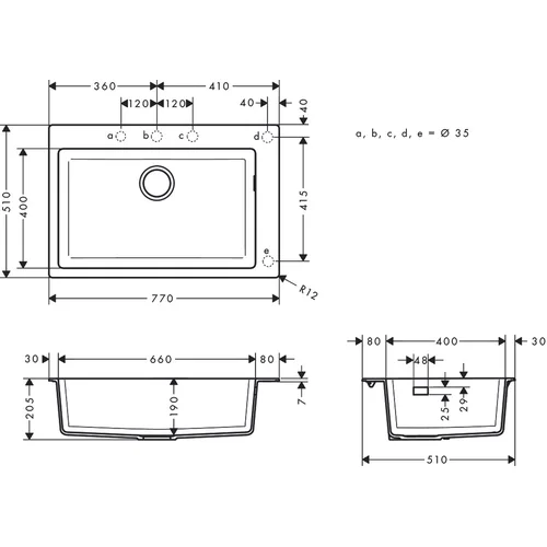 Hansgrohe S51 S510-F660 43313290 plautuvė ant stalviršio image 2