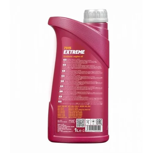 Mannol Extreme Automobilio variklio tepalas 5W-40, 1 l image 2