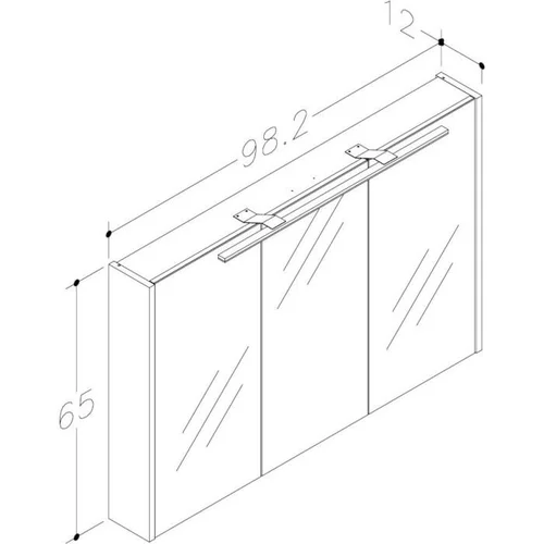 Raguvos Baldai SERENA LED veidrodinė spintelė 100 cm image 3