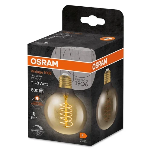 Osram Lemputė LED DIM G80 E27 7W 822 600LM AMB image 2