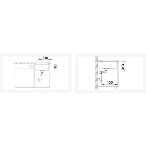 BLANCO SUBLINE 400-U 527789 Plautuvė 430×460×313 mm image 3