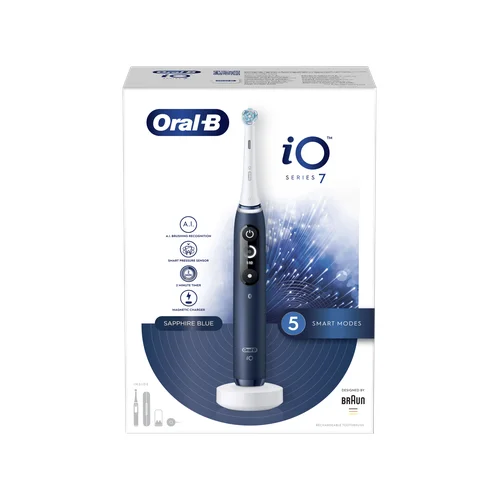 Oral-B iO7 Saphire Blue Elektrinis dantų šepetėlis image 1