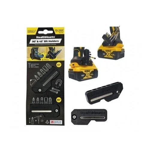 StealthMounts BH-DW-4590-BLK magnetinių antgalių laikiklis Dewalt XR/Flexvolt image 1