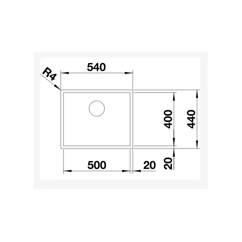 Blanco ZEROX 500-U Dark Steel 526243 plautuvė image 2