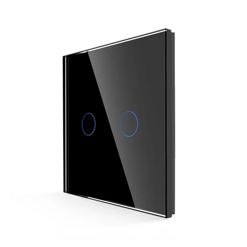Feelspot Dvipolis sensorinis jungiklio dangtelis, juodas, 86x86mm image 2