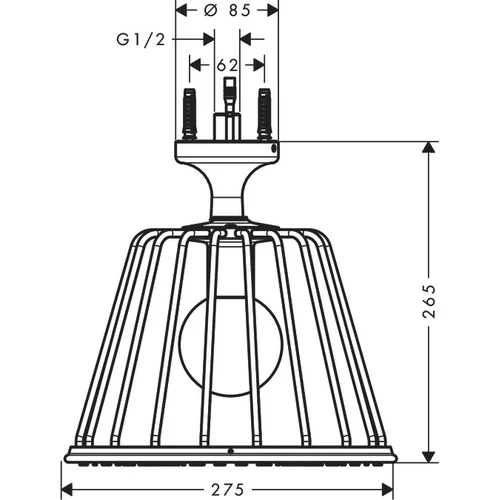 Hansgrohe AXOR LampShower/Nendo 26032000 dušo galva 275 mm LED apšvietimu image 2