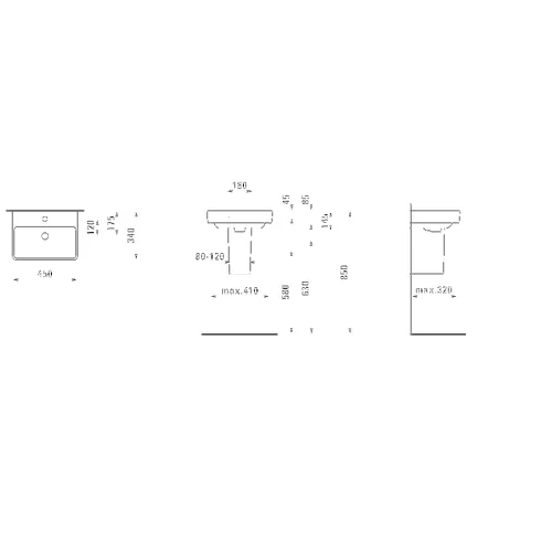 LAUFEN Praustuvas Pro S H8159610001041 Balta image 2