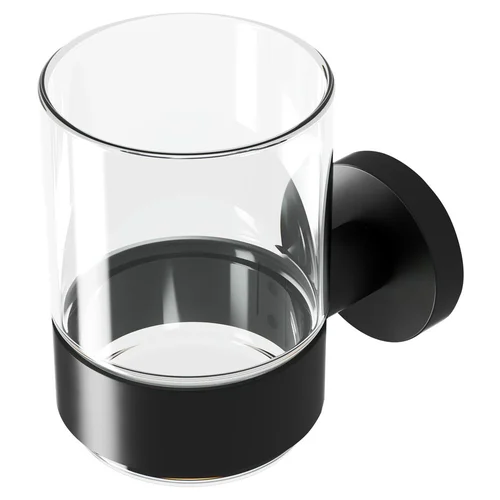 Geesa 91650206 Stiklinaitė su laikikliu matinė juoda image 1