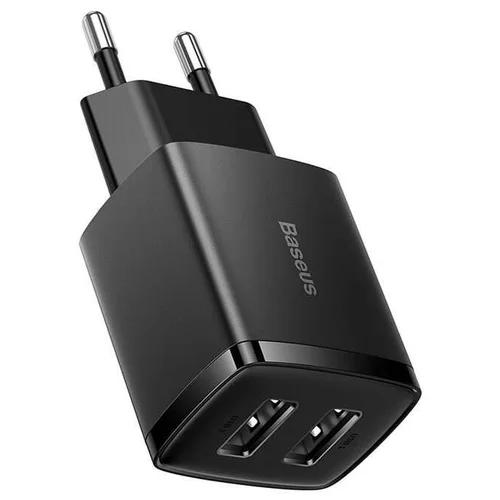 Baseus CCXJ010201 USB-A x2 10.5W Juoda image 3