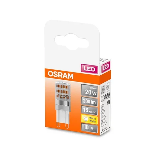 Osram LED lempa T15, G9, 1.9W, 2700K, 200 lm, Skaidri image 2