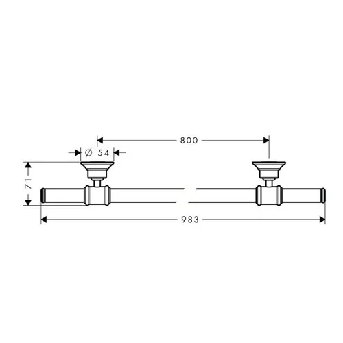 Rankšluosčių laikiklis Hansgrohe AXOR Montreux 42080000 image 2