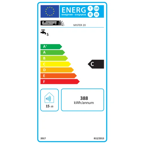 Vertikalus elektrinis vandens šildytuvas Elektromet WJ - 40 MISTER; 40l image 3