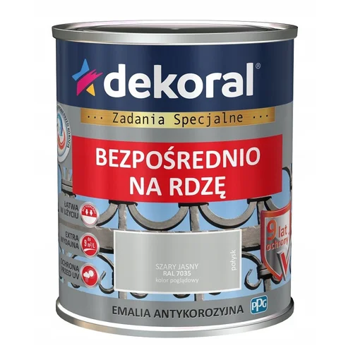 Dekoral emalis antikorozinis 0,65 ltr šviesiai pilkas blizgus RAL 7035 image 1